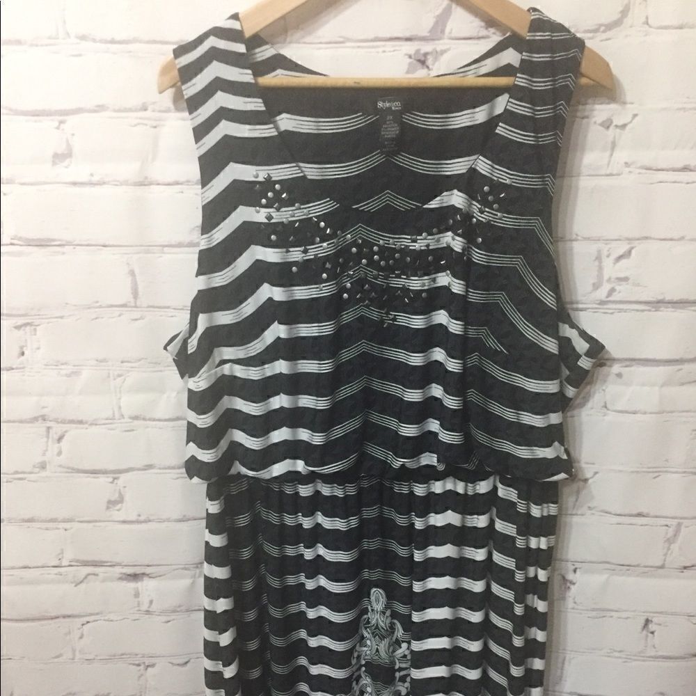 Style & Co 2X black and white dress‎